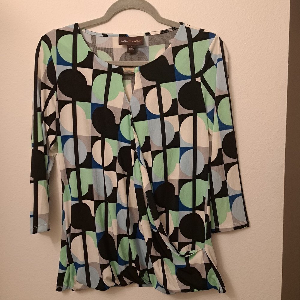 Dana Buchman Geo Pattern Top Size Small
